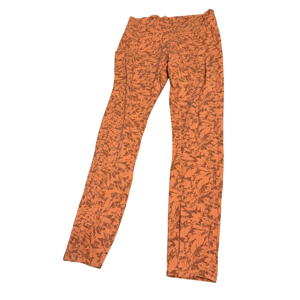 REI Cooperative leggings, orange & brown colorful yoga activewear sz M